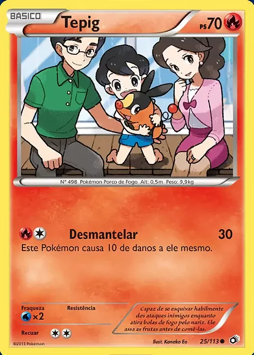 Tepig (25/113) - Carta Avulsa Pokemon