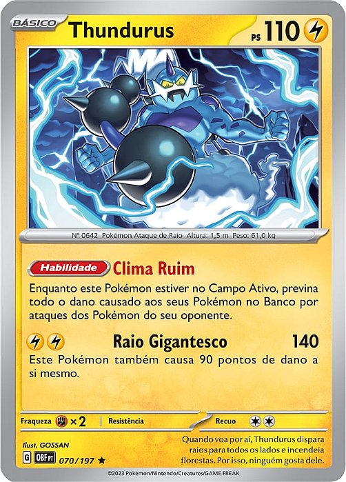 Thundurus (070/197) FOIL - Carta Avulsa Pokemon
