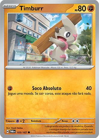Timburr (103/167) - Carta Avulsa Pokemon