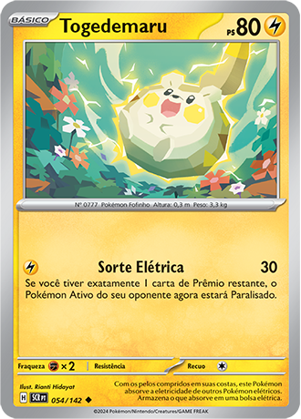Togedemaru (054/142) - Carta Avulsa Pokemon
