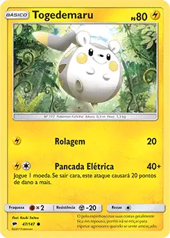 Togedemaru (47/147) - Carta Avulsa Pokemon