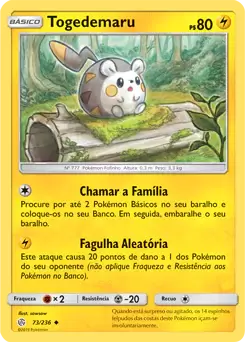 Togedemaru (73/236) - Carta Avulsa Pokemon