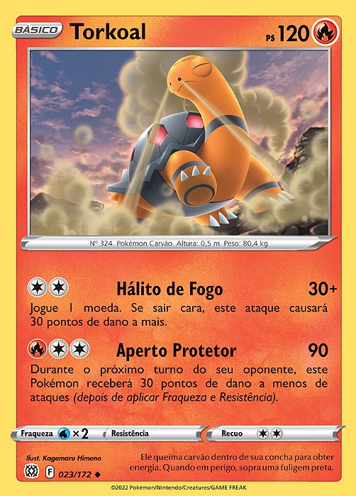 Torkoal (23/172) - Carta Avulsa Pokemon