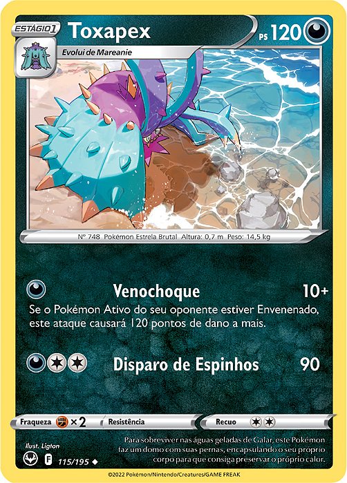 Toxapex (115/195) - Carta Avulsa Pokemon
