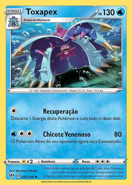 Toxapex (52/189) - Carta Avulsa Pokemon