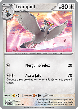 Tranquill (134/162) - Carta Avulsa Pokemon