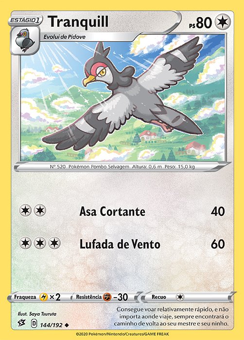 Tranquill (144/192) - Carta Avulsa Pokemon