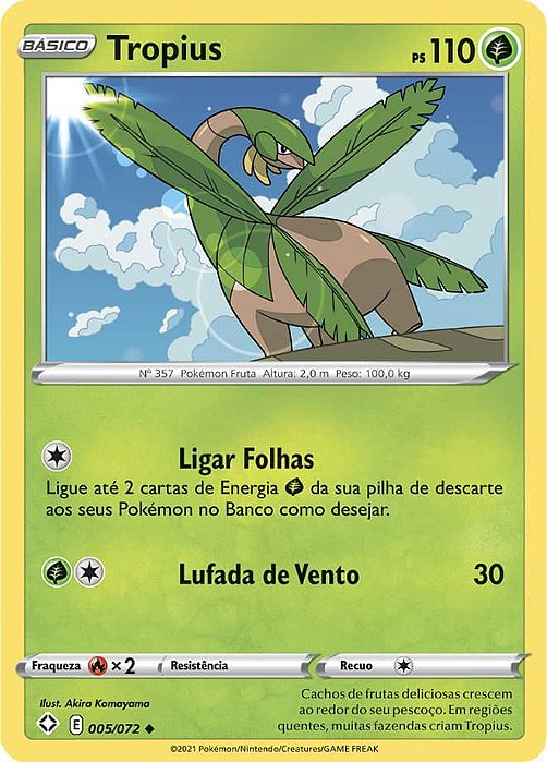 Tropius (5/72) - Carta Avulsa Pokemon
