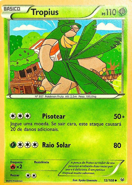 Tropius (12/108) - Carta Avulsa Pokemon