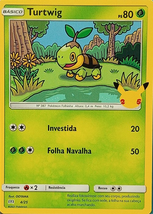 Turtwig (4/25) - Carta Avulsa Pokemon