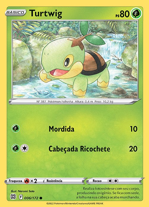 Turtwig (6/172) - Carta Avulsa Pokemon