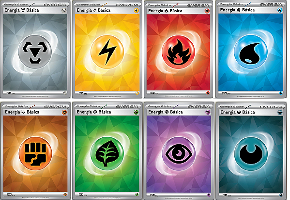 08 Cartas de Energia Básica 2024 - Carta Avulsa Pokemon