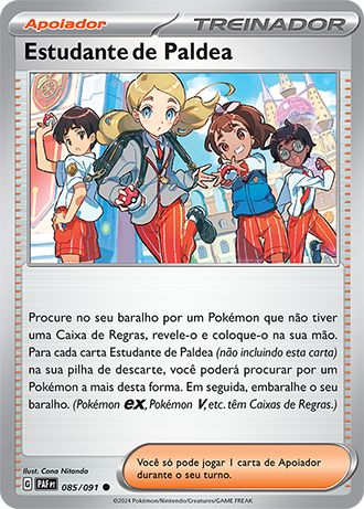 Estudante de Paldea / Paldean Student (085/091) - Carta Avulsa Pokemon