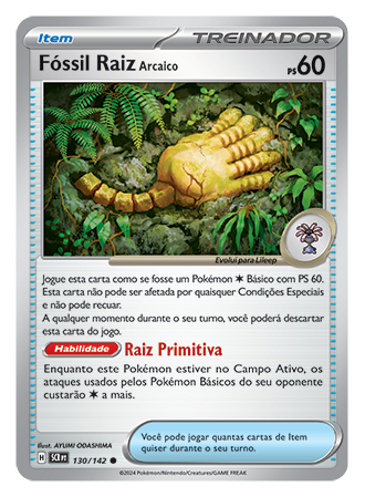 Fóssil Raiz Arcaico / Antique Root Fossil (130/142) - Carta Avulsa Pokemon