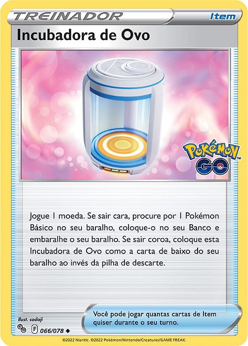 Incubadora de Ovo / Egg Incubator (066/078) - Carta Avulsa Pokemon
