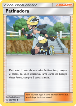 Patinadora / Roller Skater (203/236) - Carta Avulsa Pokemon