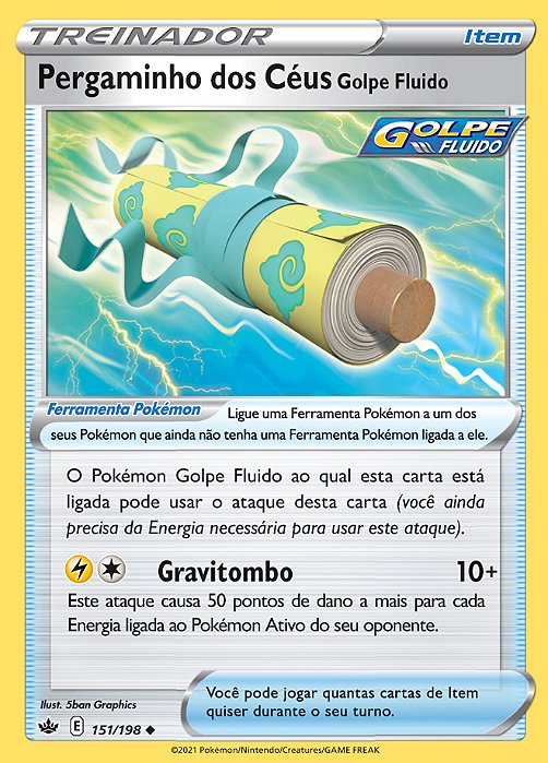 Pergaminho dos Céus Golpe Fluído / Rapid Strike Scroll of the Skies (151/198) REV FOIL- Carta Avulsa Pokemon
