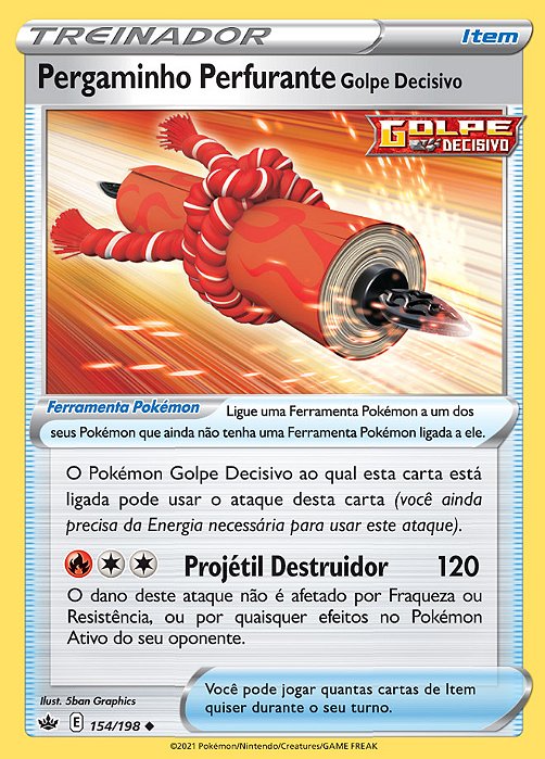 Pergaminho Perfurante Golpe Decisivo / Single Strike Scroll of Piercing (154/198) REV FOIL - Carta Avulsa Pokemon