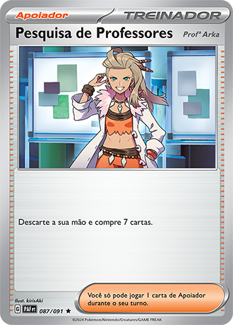 Pesquisa de Professores: Profª Arka / Professor's Research (Professor Sada) (087/091) FOIL - Carta Avulsa Pokemon