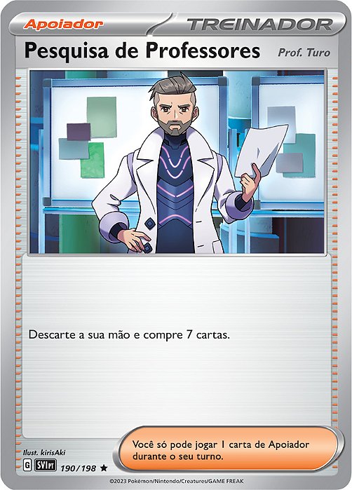 Pesquisa de Professores: Prof. Turo / Professor's Research (Professor Turo) (190/198) FOIL - Carta Avulsa Pokemon