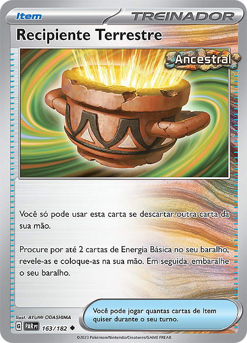 Recipiente Terrestre / Earthen Vessel (163/182) - Carta Avulsa Pokemon