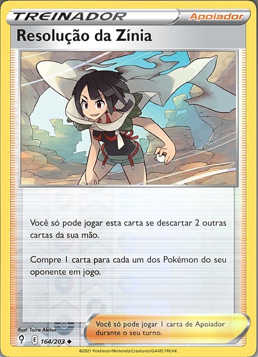 Resolução da Zínia / Zinnia's Resolve (164/203) REV FOIL - Carta Avulsa Pokemon