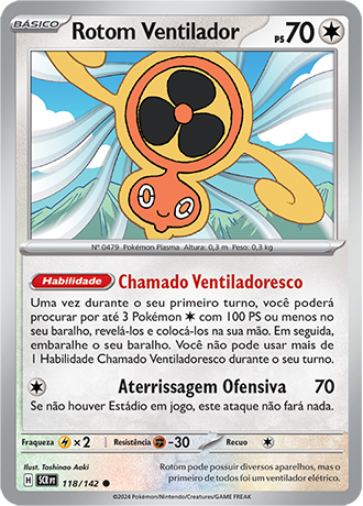 Rotom Ventilador / Fan Rotom (118/142) - Carta Avulsa Pokemon