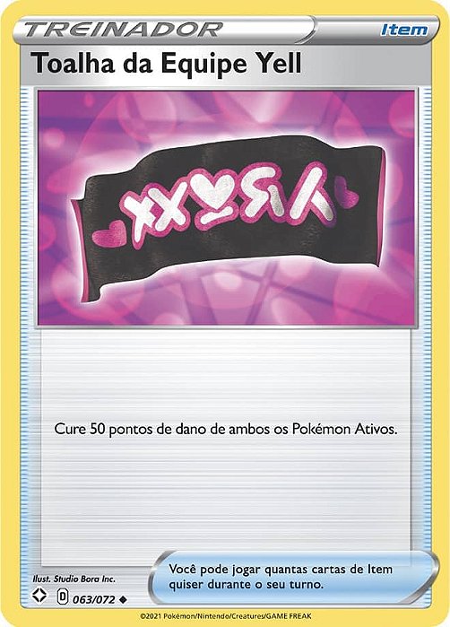 Toalha da Equipe Yell / Team Yell Towel (63/72) REV FOIL - Carta Avulsa Pokemon