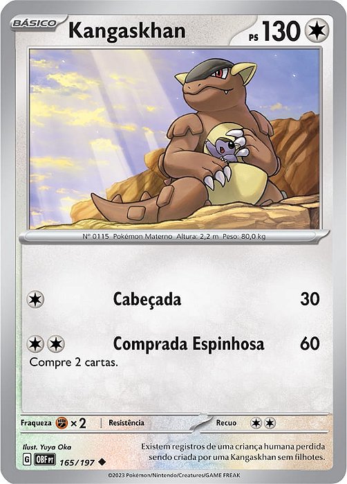 Kangaskhan (165/197) - Carta Avulsa Pokemon