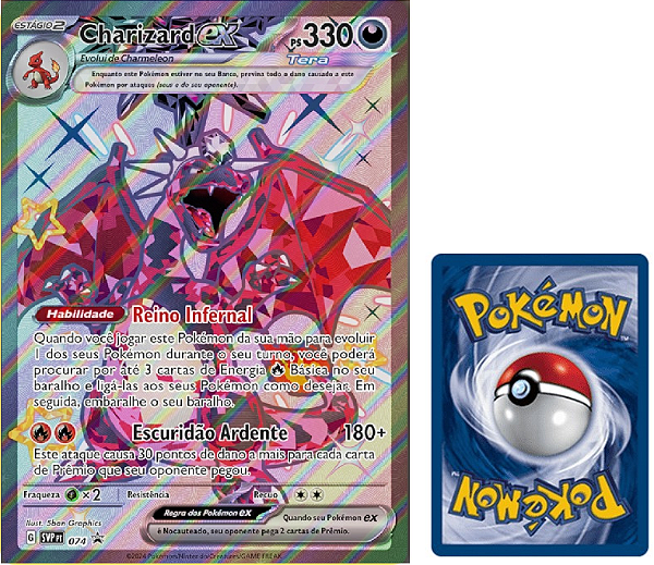 Charizard ex (074) TERA PROMO - Carta Gigante Pokemon / Oversize