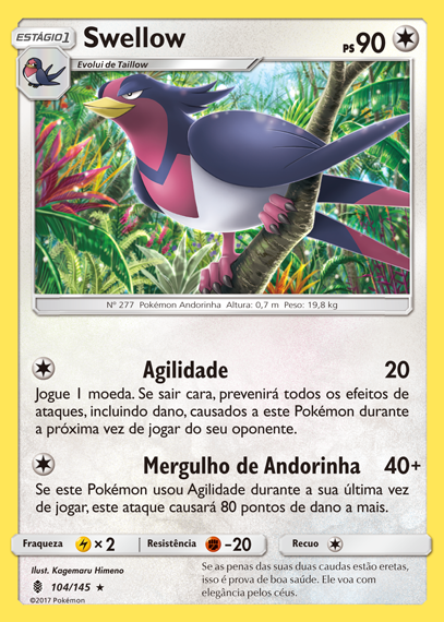 Swellow (104/145) - Carta Avulsa Pokemon