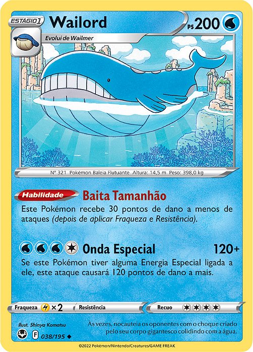 Wailord (038/195) - Carta Avulsa Pokemon