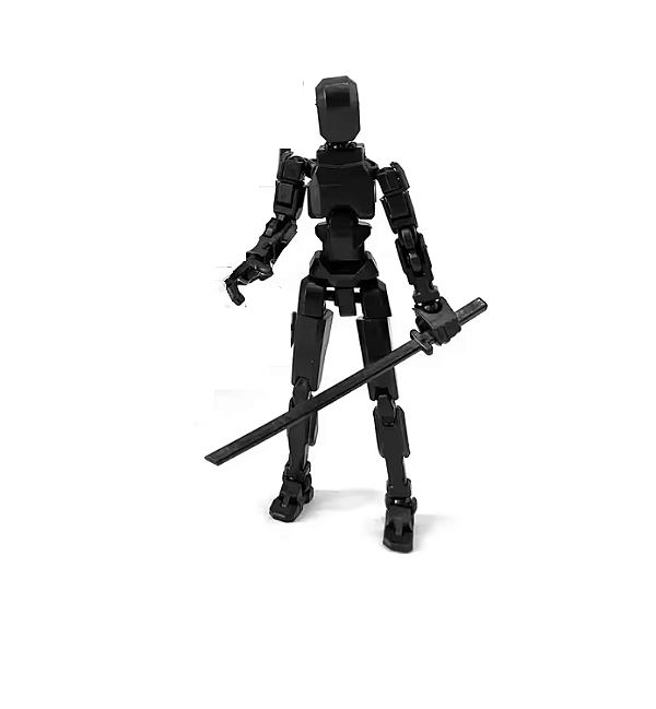 Boneco Dummy Articulado 3D para Montar - Preto (61 pçs)
