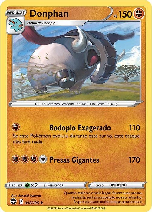 Donphan (092/195) - Carta Avulsa Pokemon