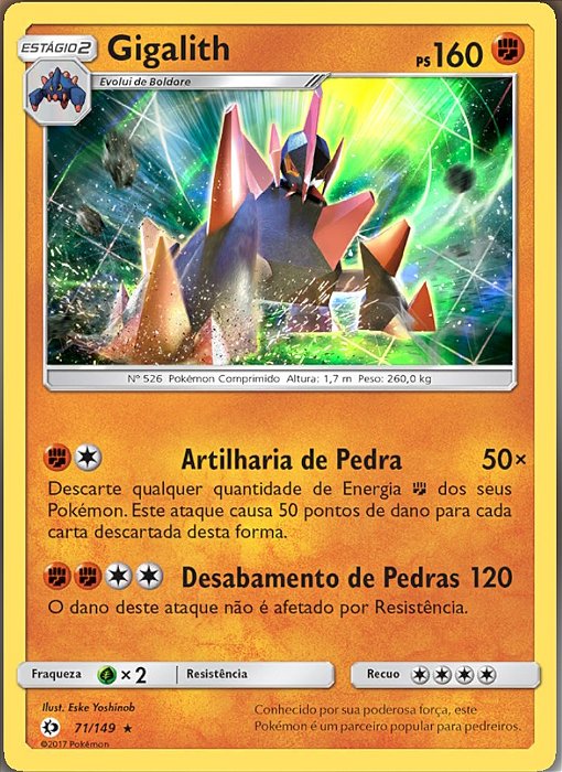 Gigalith (71/149) FOIL - Carta Avulsa Pokemon