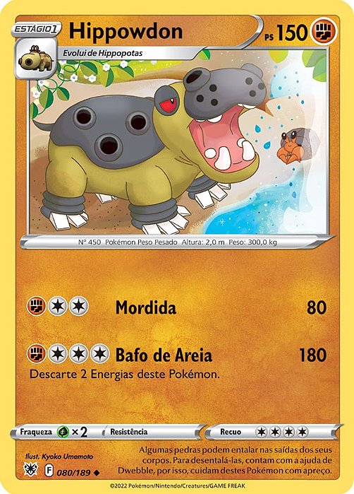 Hippowdon (080/189) - Carta Avulsa Pokemon