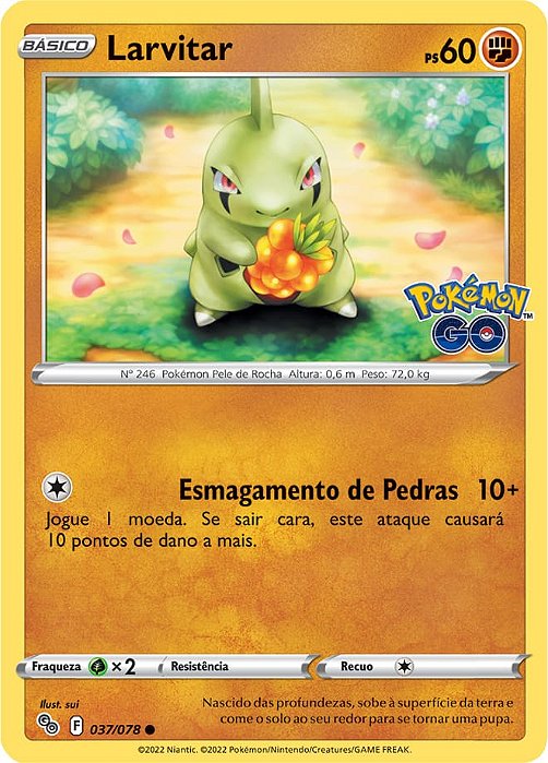 Larvitar (037/78) REV FOIL - Carta Avulsa Pokemon