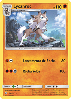 Lycanroc (76/147) - Carta Avulsa Pokemon