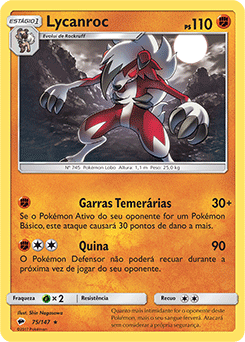 Lycanroc (75/147) REV FOIL - Carta Avulsa Pokemon