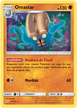Omastar (76/181) FOIL - Carta Avulsa Pokemon