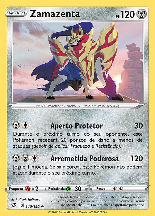 Zamazenta (140/192) REV FOIL - Carta Avulsa Pokemon