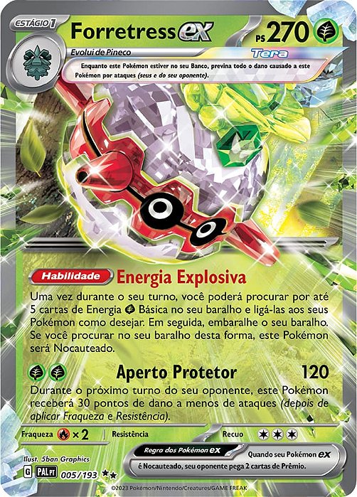 Forretress ex (002/091) - Carta Avulsa Pokemon