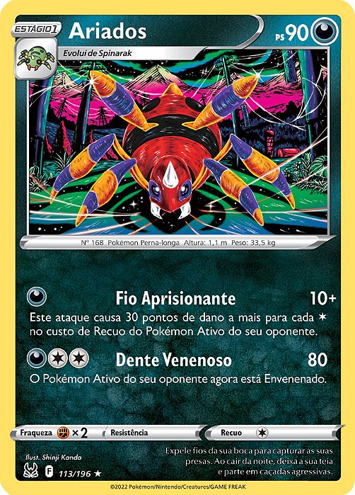 Ariados (113/196) - Carta Avulsa Pokemon