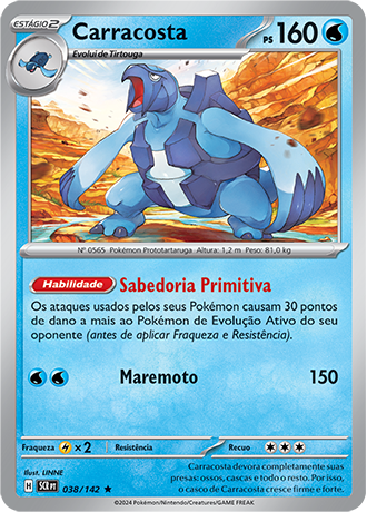 Carracosta (038/142) REV FOIL  - Carta Avulsa Pokemon
