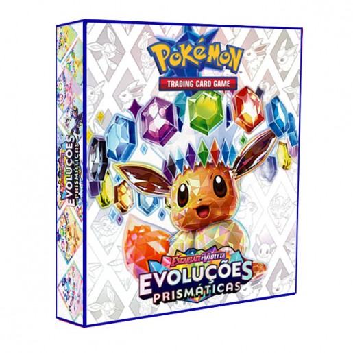 Pasta Fichário - Pokemon TCG Eevee Coleção Evoluções Prismáticas