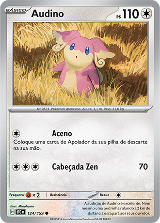 Audino (124/159) - Carta Avulsa Pokemon