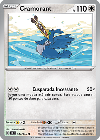 Cramorant (137/159) REV FOIL - Carta Avulsa Pokemon