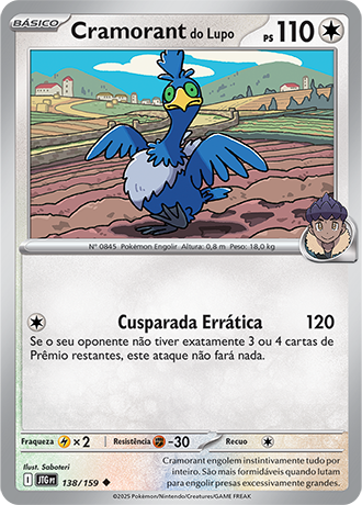 Cramorant do Lupo / Hop's Cramorant (138/159) - Carta Avulsa Pokemon