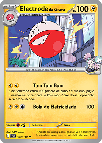 Electrode da Kissera / Iono's Electrode (048/159) - Carta Avulsa Pokemon