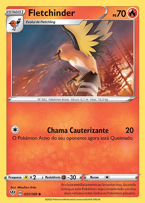 Fletchinder (31/189) - Carta Avulsa Pokemon
